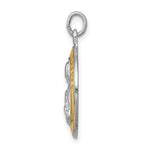 Sterling Silver Platinum-plated Saint Jude Thaddeus Medal - Product Photo