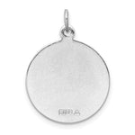 Sterling Silver Platinum-plated Saint Jude Thaddeus Medal - Product Photo