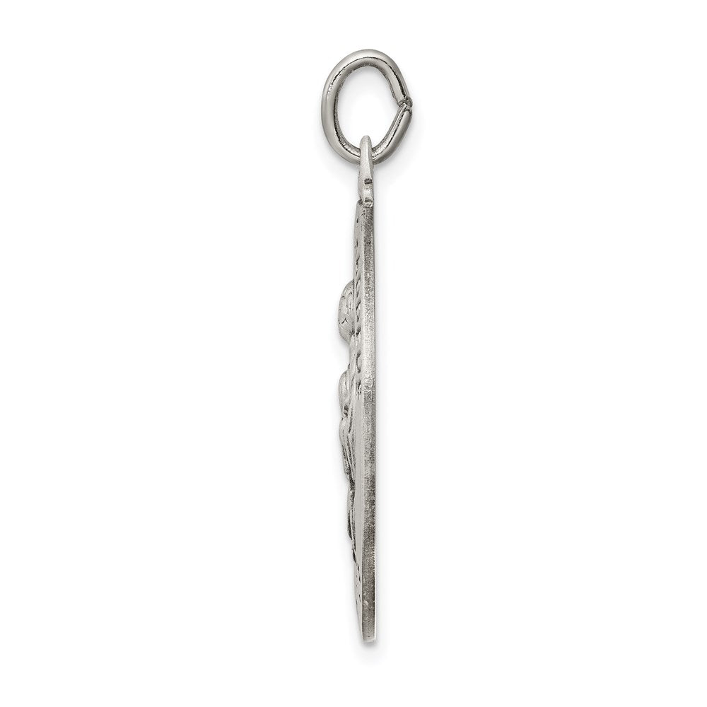Sterling Silver Antiqued Saint Jude Thaddeus Medal - Product Photo