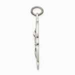 Sterling Silver Antiqued Diamond-Cut St. Michael Badge Medal - Product Photo