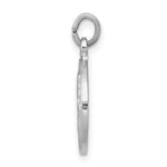 Sterling Silver Platinum-plated/Plain Back Angel Medal - Product Photo