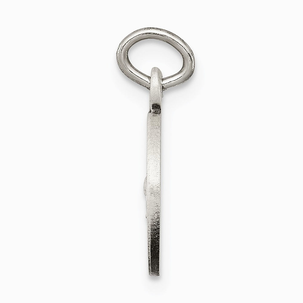 Sterling Silver Antiqued Baptism Medal - Product Photo