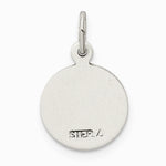 Sterling Silver Antiqued Baptism Medal - Product Photo