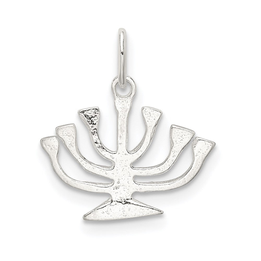 Sterling Silver Menorah Charm - Product Photo