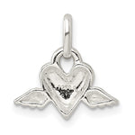 Sterling Silver Heart w/Wings Charm - Product Photo