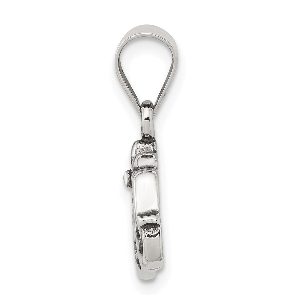 Sterling Silver Antiqued Mom Charm - Product Photo
