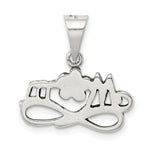 Sterling Silver Antiqued Mom Charm - Product Photo