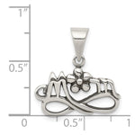 Sterling Silver Antiqued Mom Charm - Product Photo