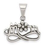 Sterling Silver Antiqued Mom Charm - Product Photo