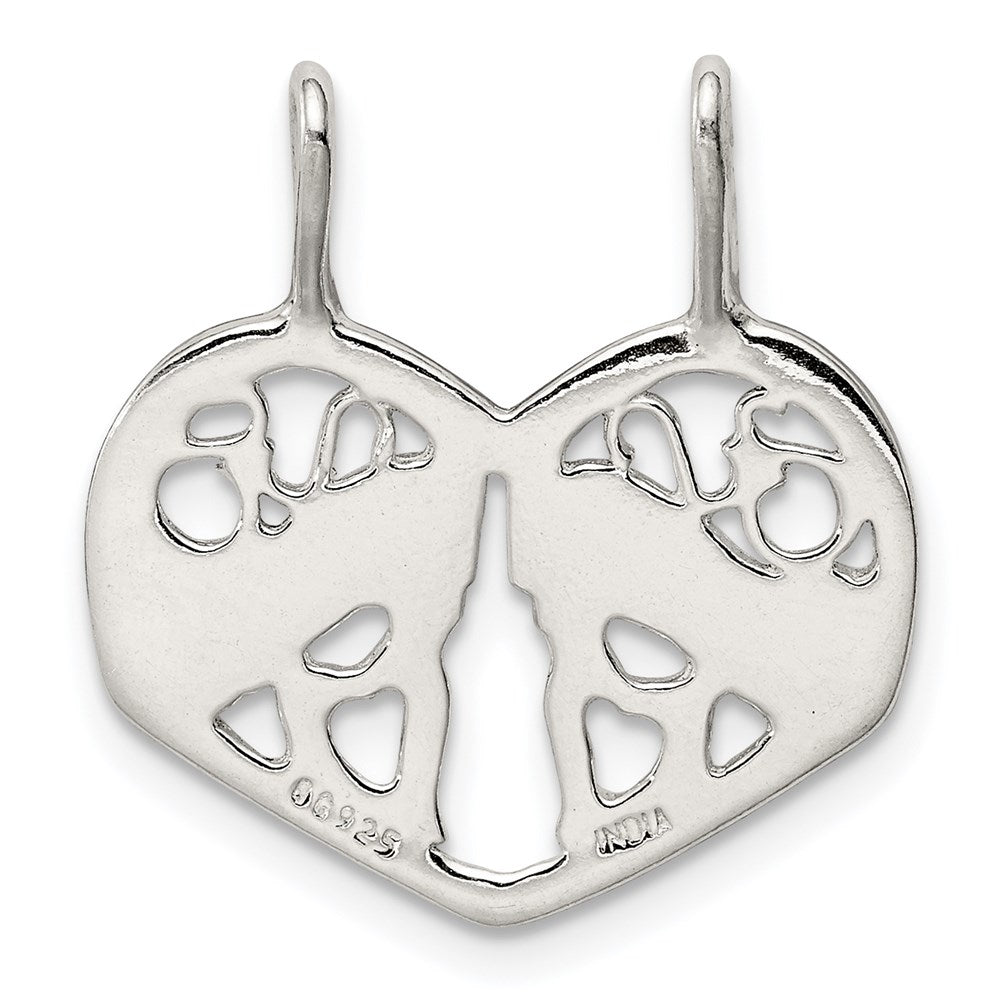 Sterling Silver Mother/Daughter Break apart Charm - Product Photo