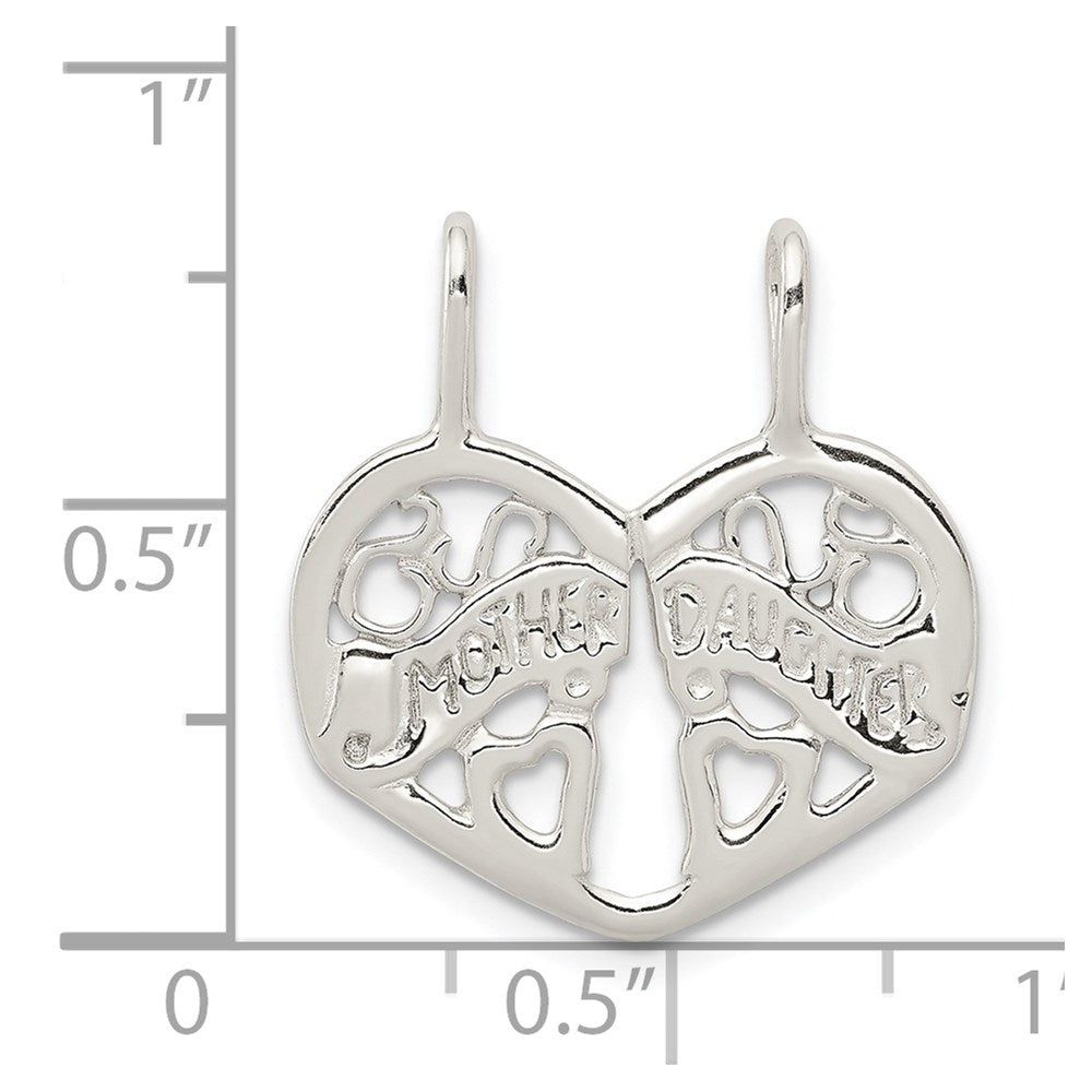 Sterling Silver Mother/Daughter Break apart Charm - Product Photo