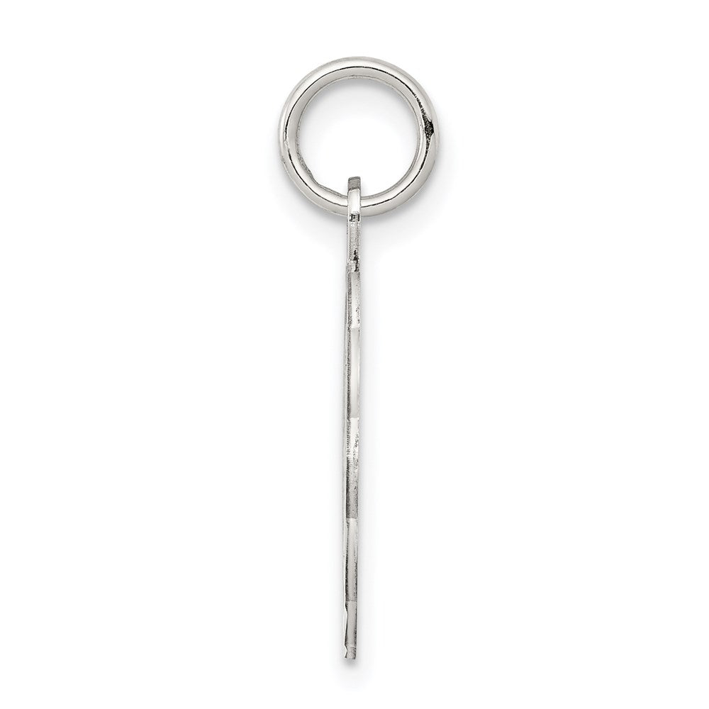 Sterling Silver Rhodium-plated St. Christopher Medal Charm - Product Photo