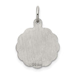 Sterling Silver Rhodium-plated St. Christopher Medal Charm - Product Photo