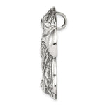 Sterling Silver Antiqued Eagle Head Pendant - Product Photo