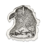 Sterling Silver Antiqued Eagle Head Pendant - Product Photo