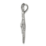 Sterling Silver Antiqued Lion Head Pendant - Product Photo