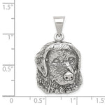 Sterling Silver Antiqued Dog Charm - Product Photo