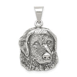 Sterling Silver Antiqued Dog Charm - Product Photo