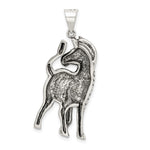 Sterling Silver Antiqued Zebra Pendant - Product Photo
