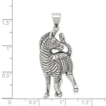 Sterling Silver Antiqued Zebra Pendant - Product Photo