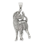 Sterling Silver Antiqued Zebra Pendant - Product Photo