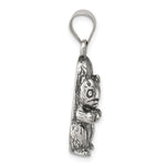 Sterling Silver Antiqued Squirrel Charm - Product Photo