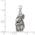Sterling Silver Antiqued Squirrel Charm - Product Photo