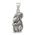 Sterling Silver Antiqued Squirrel Charm - Product Photo