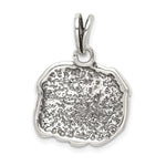 Sterling Silver Antiqued Bulldog Charm - Product Photo