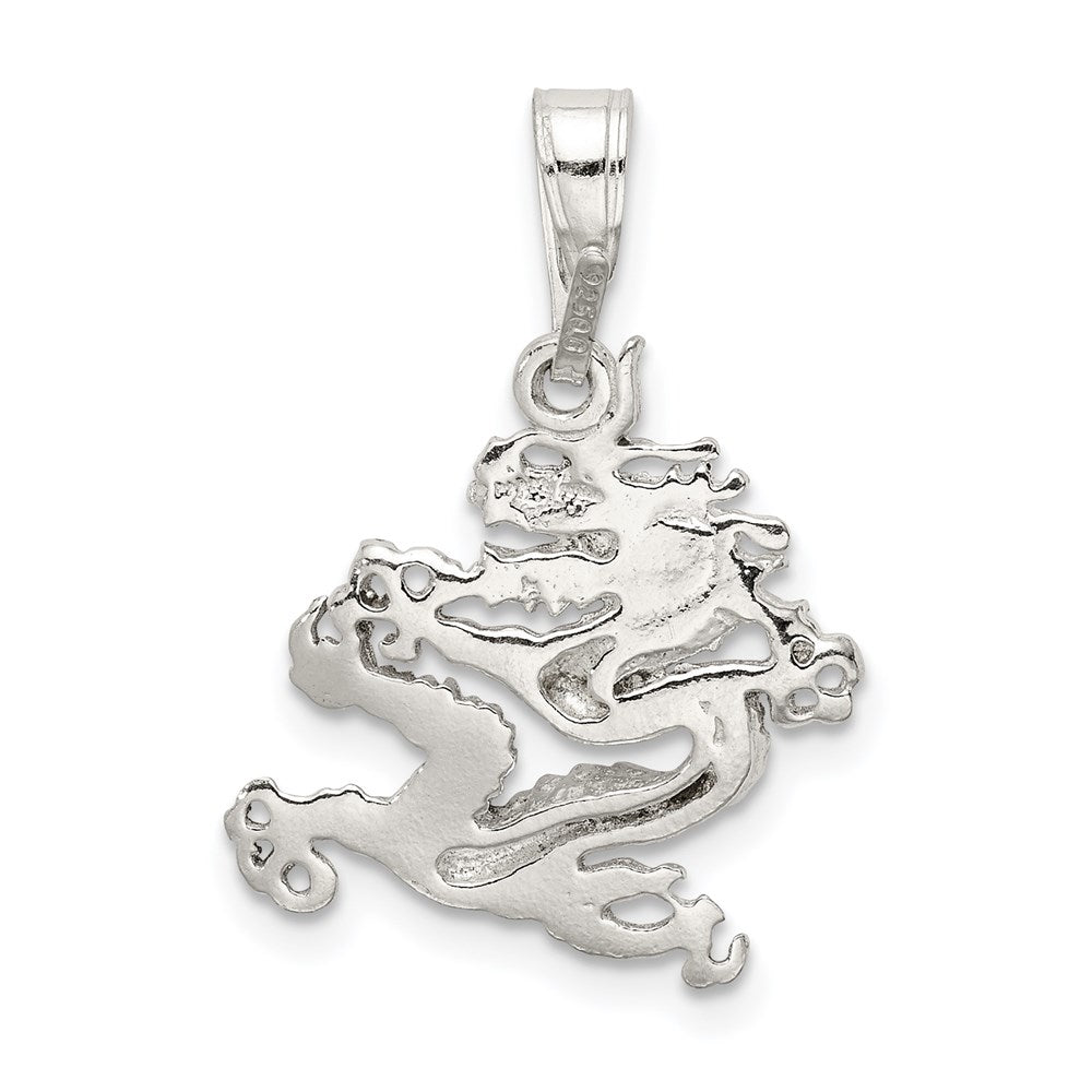 Sterling Silver Dragon Pendant - Product Photo