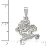 Sterling Silver Dragon Pendant - Product Photo