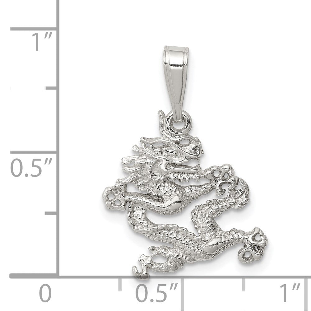 Sterling Silver Dragon Pendant - Product Photo