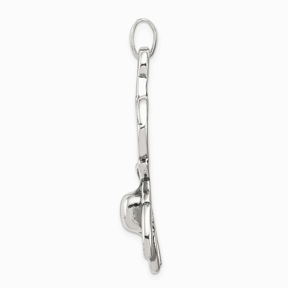 Sterling Silver Antiqued Spider Pendant - Product Photo