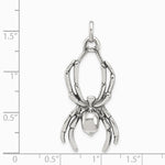 Sterling Silver Antiqued Spider Pendant - Product Photo