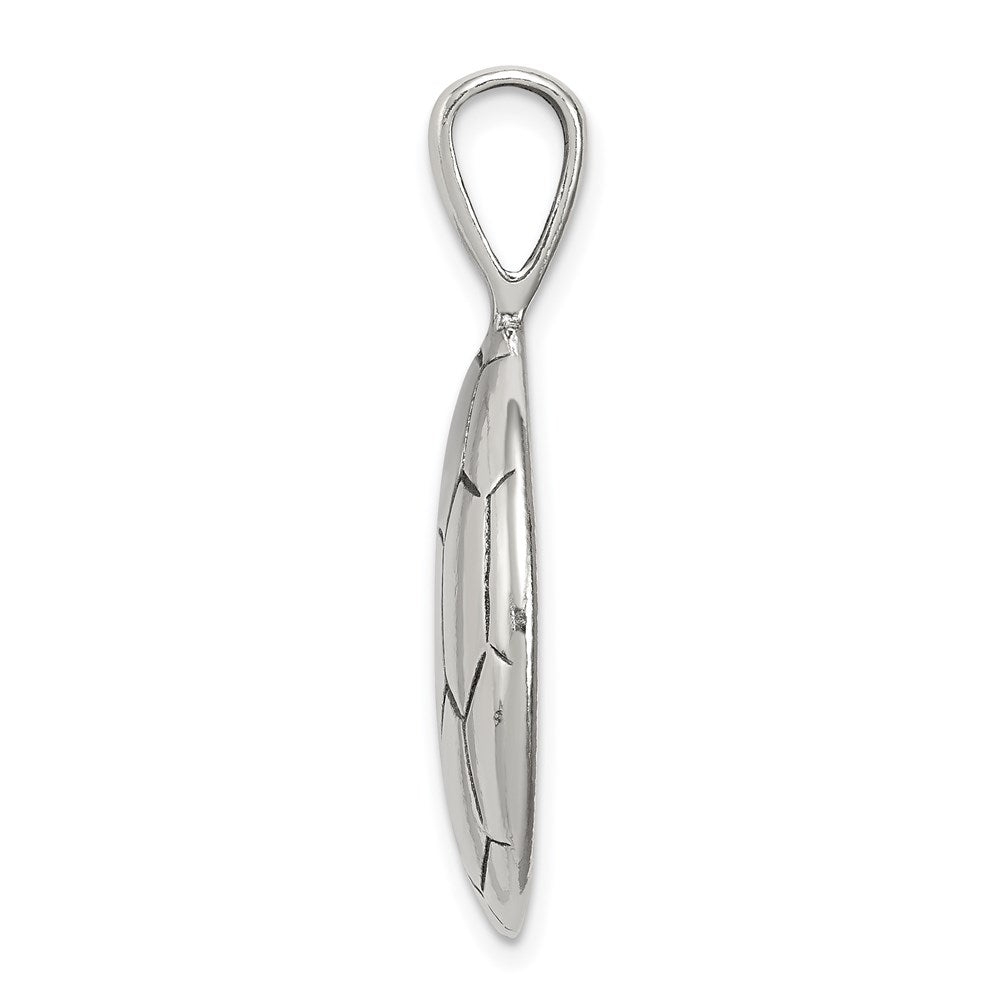 Sterling Silver Antiqued Soccer Ball Pendant - Product Photo