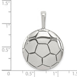 Sterling Silver Antiqued Soccer Ball Pendant - Product Photo