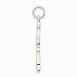 Sterling Silver Rhodium-plated Filigree Cross Charm - Product Photo