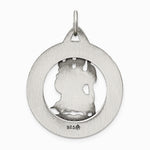 Sterling Silver Antiqued St. Christopher Medal - Product Photo