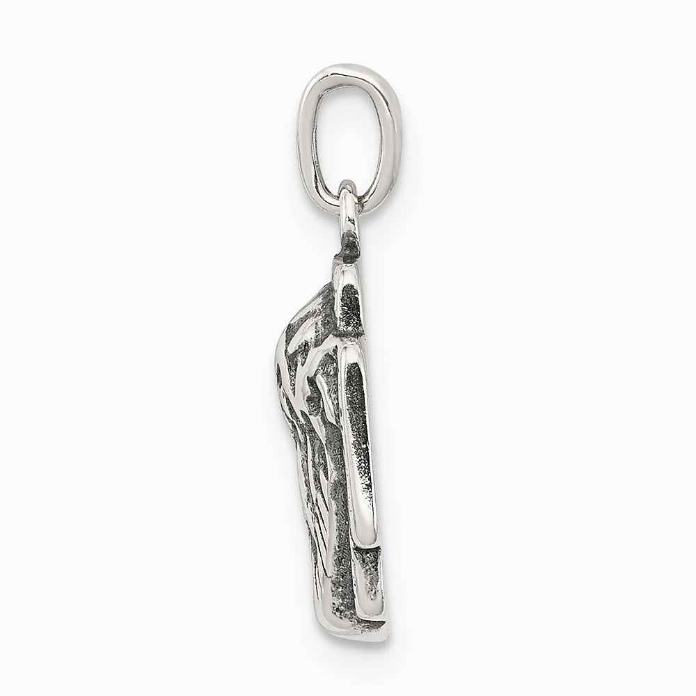 Sterling Silver Antiqued Ecce Homo Medal - Product Photo