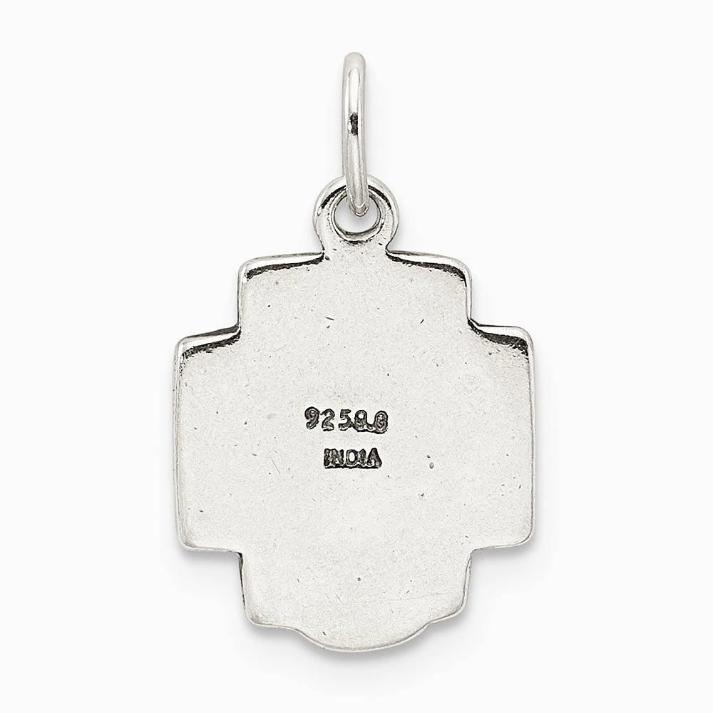 Sterling Silver Antiqued Ecce Homo Medal - Product Photo