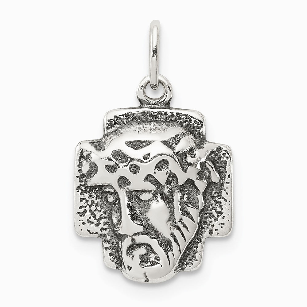 Sterling Silver Antiqued Ecce Homo Medal - Product Photo