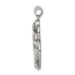 Sterling Silver Antiqued Blessed Mary Charm - Product Photo