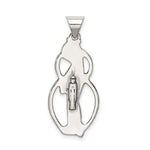Sterling Silver Antiqued Blessed Mary Charm - Product Photo