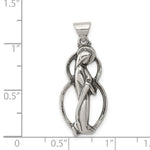 Sterling Silver Antiqued Blessed Mary Charm - Product Photo