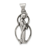 Sterling Silver Antiqued Blessed Mary Charm - Product Photo