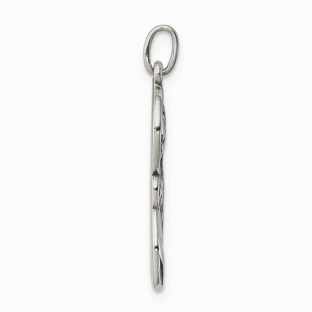 Sterling Silver Antiqued Blessed Mary & Child Jesus Charm - Product Photo