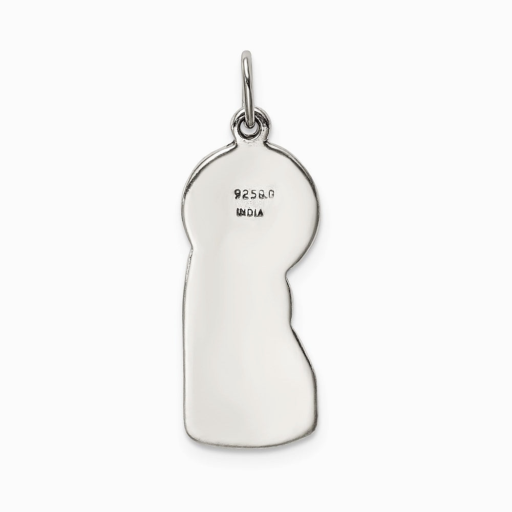 Sterling Silver Antiqued Blessed Mary & Child Jesus Charm - Product Photo