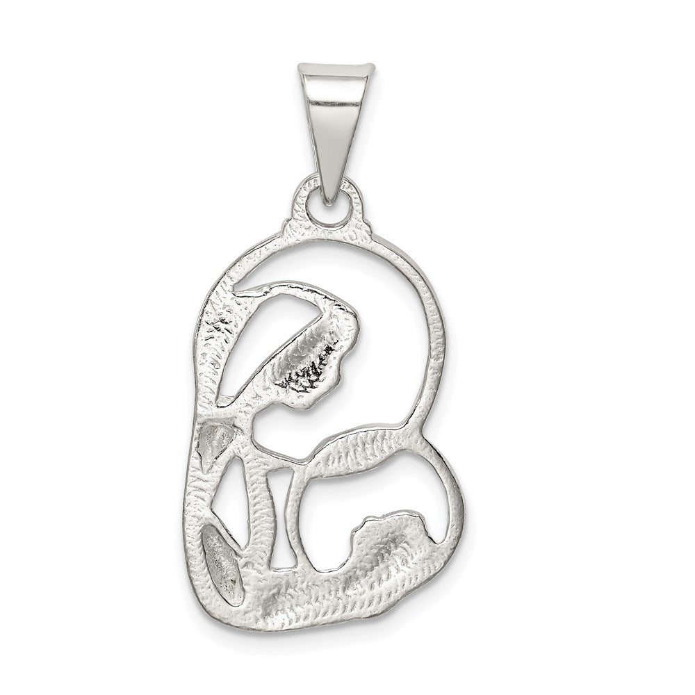 Sterling Silver Blessed Mary & Child Jesus Antique Finish Charm - Product Photo