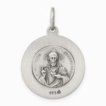 Sterling Silver Antiqued Queen of the Holy Scapular Medal - Product Photo