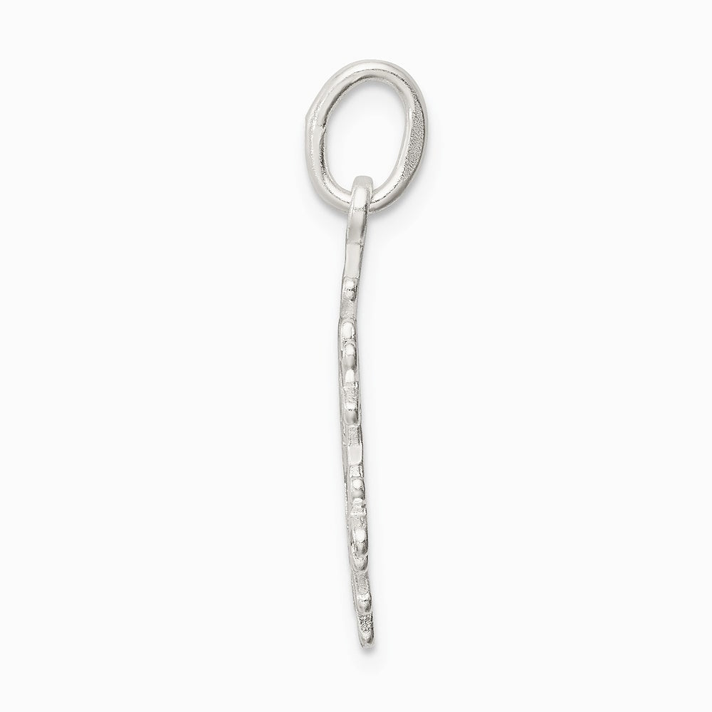 Sterling Silver Diamond Cut Snowflake Charm - Product Photo